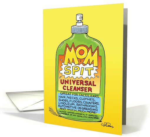 Mom Spit Cleaner Humor Mother's Day card (1090562)
