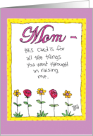 Mom Went Thru Funny Mothers Day Card