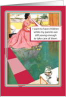 Retro Parents Still Young Humor Mothers Day card