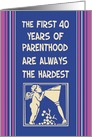 First 40 Years Parenthood Funny Mother’s Day Card