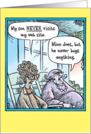 Son Never Visit Website Humor Mothers Day Card