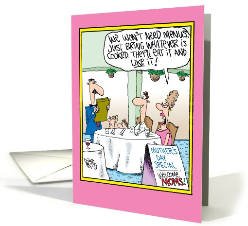 Mother's Day Special Dinner Funny Mothers Day card (1090602)