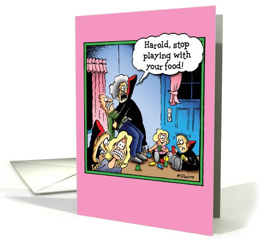 Play With Food Vampire Funny Mothers Day card (1090606)