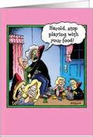 Play With Food Vampire Funny Mothers Day Card