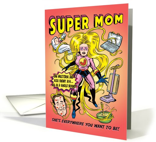 Super Multitasking Mom Funny Mother's Day card (1090620)