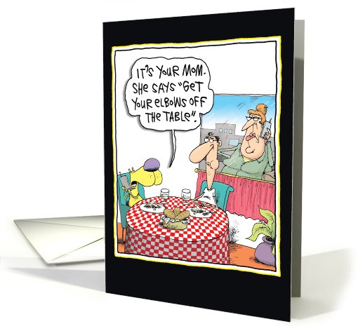 Elbows Off Table Manners Funny Card for Mother's Day card (1090622)