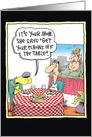 Elbows Off Table Manners Funny Card for Mother’s Day card