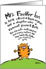 Mother Faulker Bragging Cat Mother’s Day Humor Card