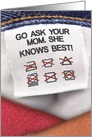 Mother Knows Best Laundry Care Instructions Mother’s Day Card