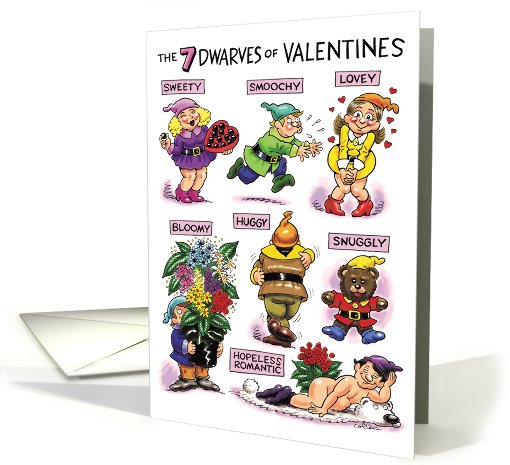 Seven Funny Dwarves Valentines Day card (1090688)