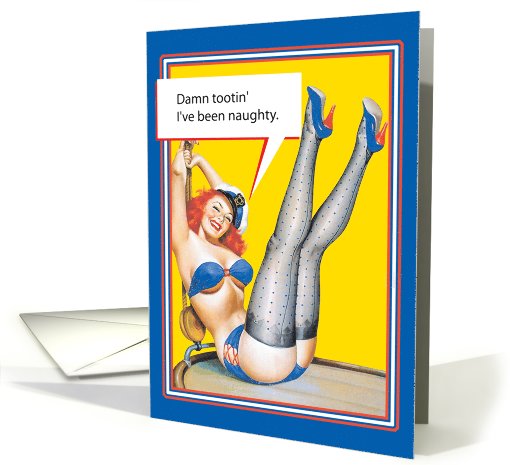 Spank Evil Naughty Sailer Girl Adult Humor Valentine's Day card