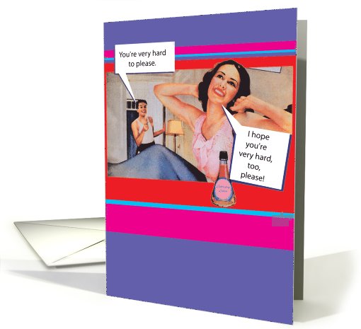 Hard Please Adult Sex Humor Valentine's card (1090710)