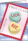 Lick Me Adult Humor Stamp Valentines Day Card