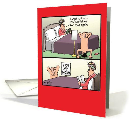 Kiss My Nose Adult Humor Valentines Day card (1090740)