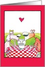 Toilet Straws Dog Humor Valentine’s Day card