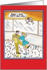 Hold Still Ice Skating Couple Cupid Humor Valentines Day card