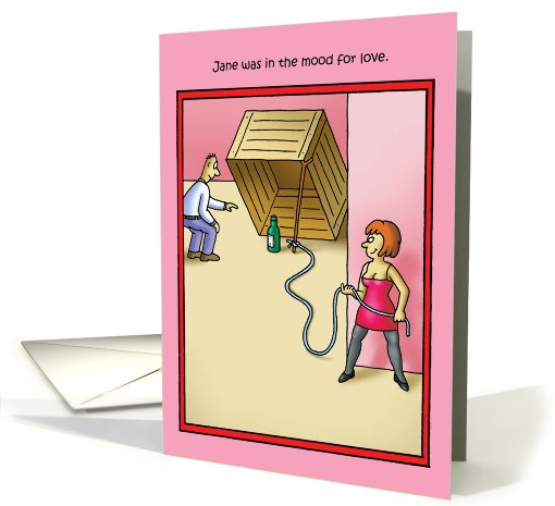 Jane Mood For Love Trap Funny Valentines Day card (1090780)