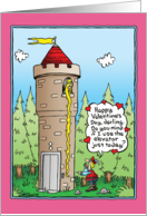 Rapunzel Elevator Valentines Day Card Humor card