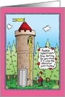 Rapunzel Elevator Valentines Day Card Humor card