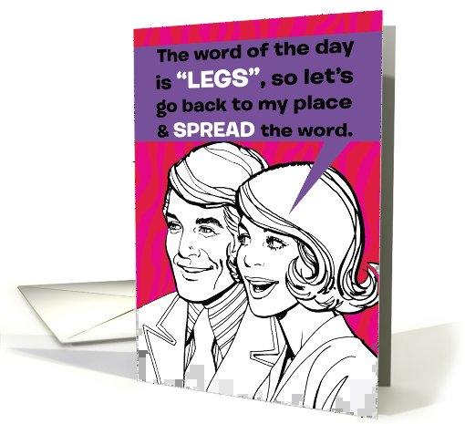 Spread The Word Adult Humor Valentines Day card (1090808)