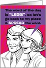 Spread The Word Adult Humor Valentines Day Card