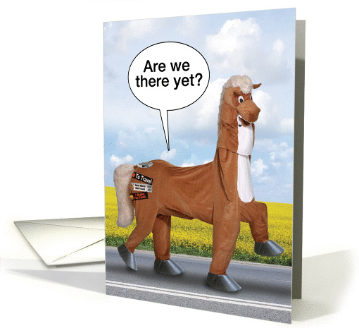 Are We There Yet Father's Day Joke Card Humor card (1435412)