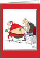 Santa Tattoo Trampstamp Holiday Humor card