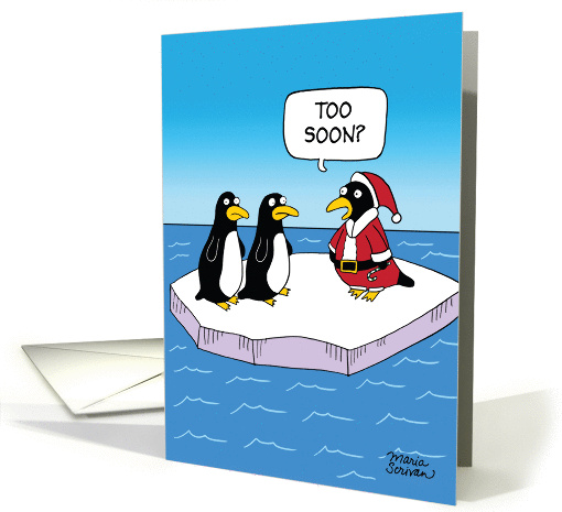 Santa Penguin Christmas Joke Paper card (1456540)