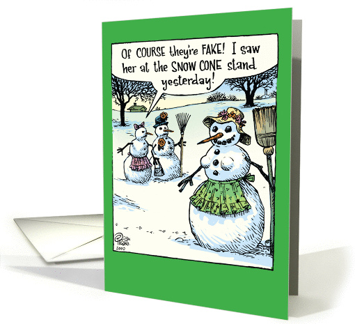 Snowman Fake Boobs card (1457040)