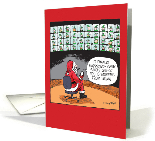 Remote Elves Christmas Humor Paper card (1457054)