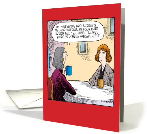 Foot In Mouth New Year Joke card (1457056)