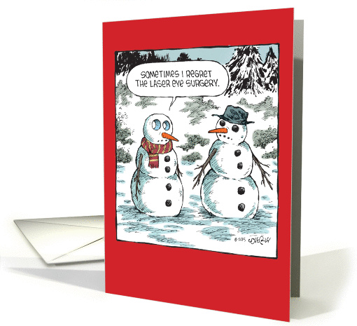 Laser Eye Surgery Christmas Joke Paper card (1457084)