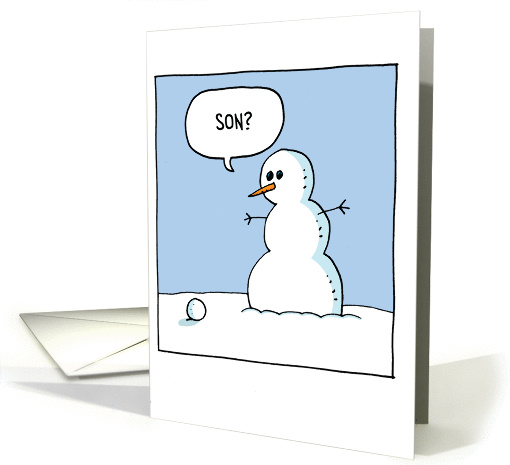 Snowman Snowball Son Christmas Joke Paper card (1457154)