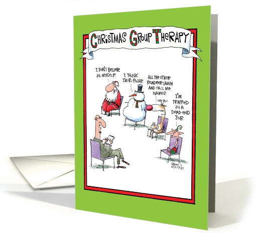 Group Therapy Christmas Joke Paper card (1457320)