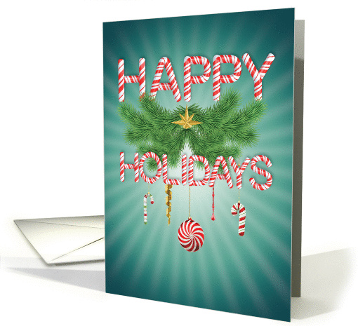 Seasonal Sentiments Candy Canes Christmas card (1458248)