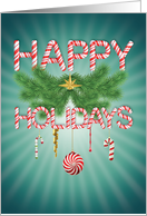 Seasonal Sentiments Candy Canes Christmas card