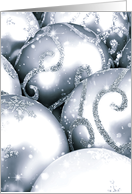 Visions In Silver Christmas Ornaments card