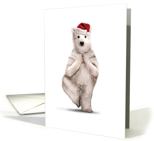 Yuletide Zoo Yoga Polar Bear Christmas card (1458450)