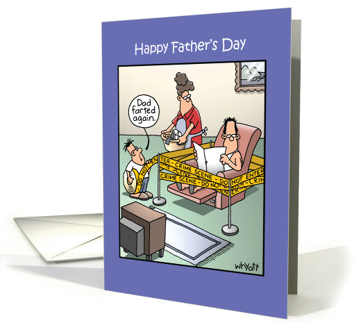 Dad Farted Again Crime Scene Fathers Day card (1461058)