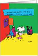 The 3 Wisemans: Funny Christmas Greeting Card Featuring The Wisemen card
