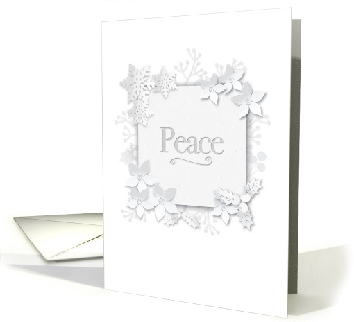 Winter White: Showing Peace Surrounded by White Flowers... (1543024)