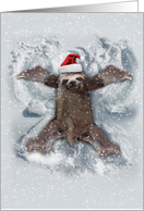 Sloth Angel: Humorous Christmas Card with The World’s Slowest Angel card