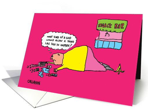 Snack Fall Hilarious All Occasions Greeting Card by John Callahan card