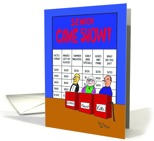 Senior Game Show Funny Birthday card (1736544)