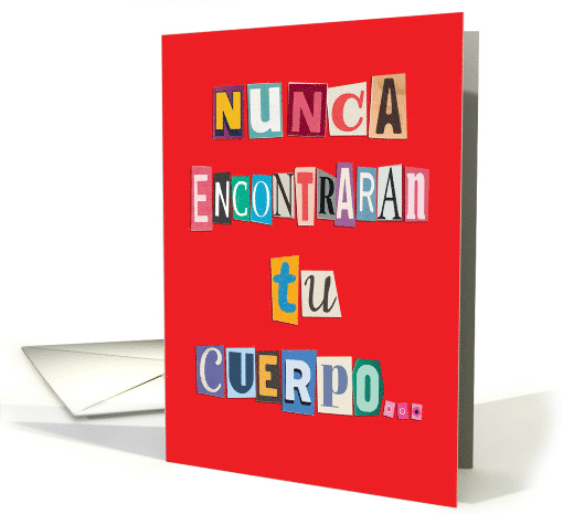 Never Find Your Body - Spanish card (1819238)