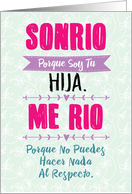 Smiling Daughter Father’s Day Card - Spanish card