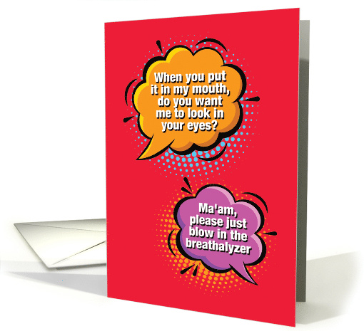 Breathalyzer Birthday Adult Oral Sex Humor card (1821620)