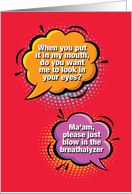 Breathalyzer Birthday Adult Oral Sex Humor card