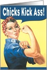 Chicks Kick Ass Humor Card