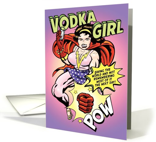Vodka Girl Humor card (994591)